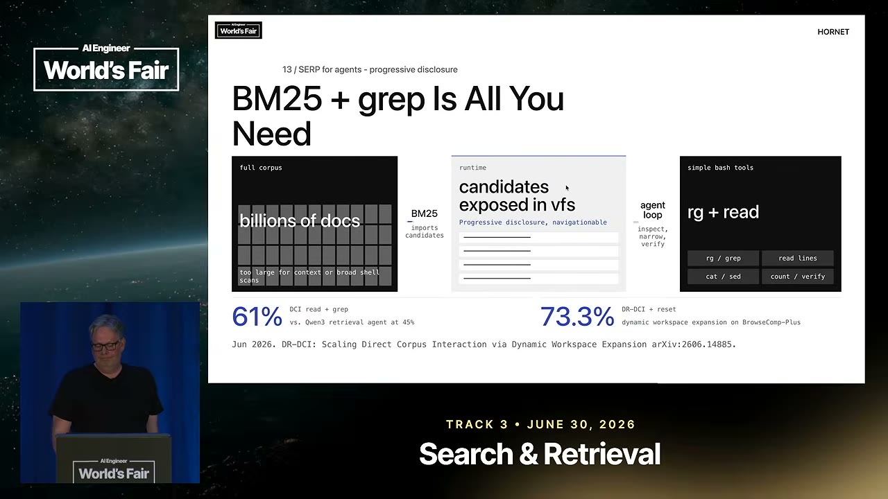 Слайд: BM25 + grep Is All You Need